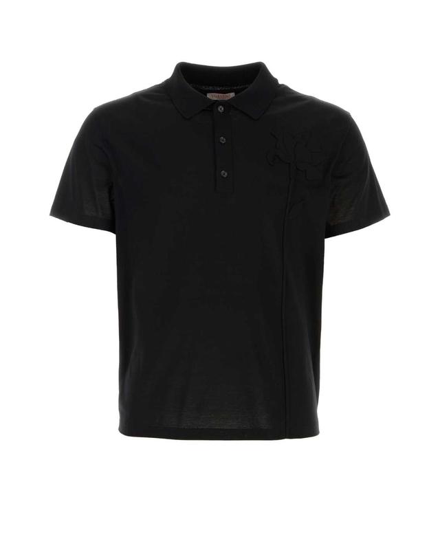 VALENTINO GARAVANI [해외] [발렌티노 가라바니] [X45]valentino 4V0MH03GA25 0NO 남성 폴로 피케셔츠 Black cotton polo shirt FH2TXX00344