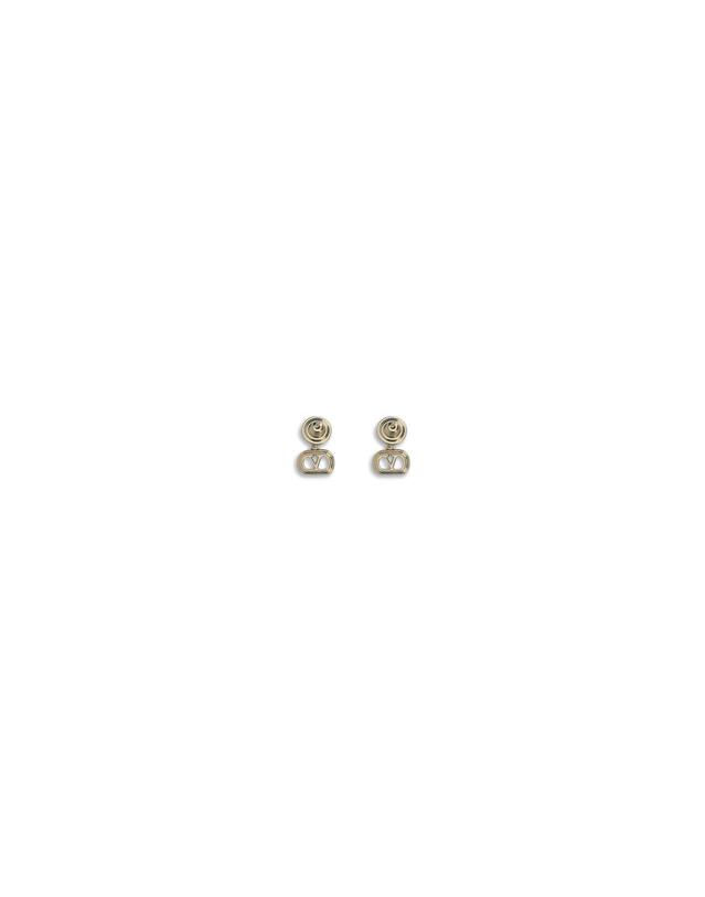발렌티노 가라바니 [해외직구][K68]valentino 9W2J0AI4YCW 9MN 여성 귀걸이 피어싱 이어링 악세사리 Ovalette Earrings in metal and Swarovski crystals 착용컷