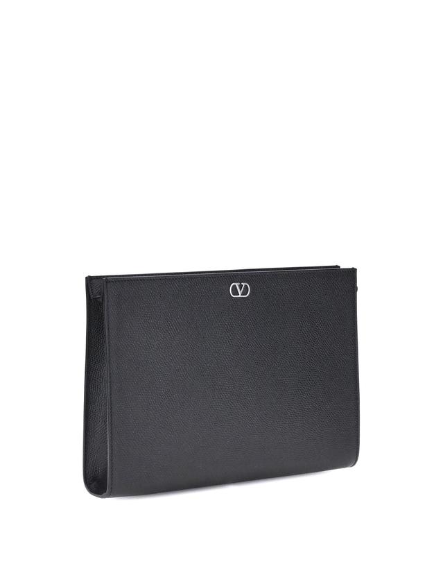 발렌티노 가라바니 [해외직구][K68]valentino 9Y2P0AN7UAG 0NO 남성 지갑 반지갑 장지갑 카드지갑 VLogo Signature grained calfskin Pouch 착용컷