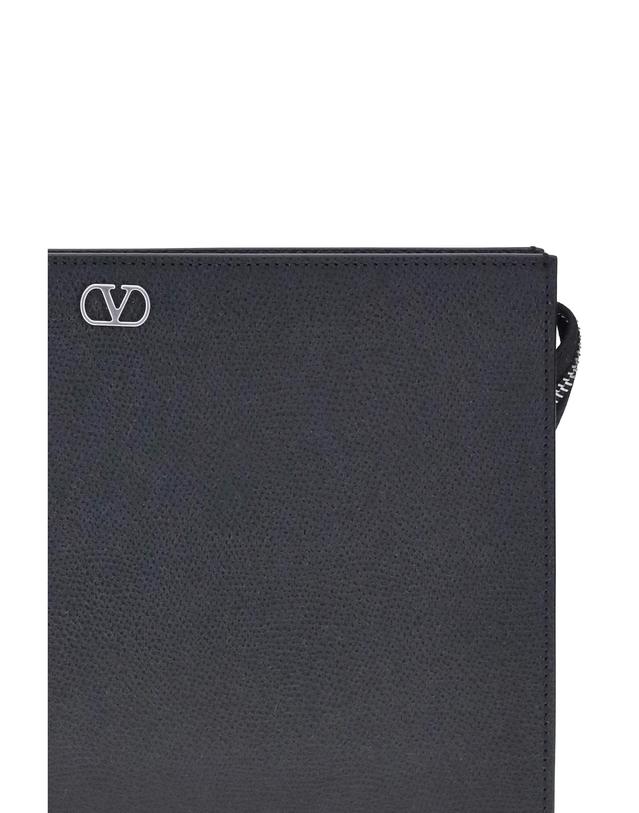 발렌티노 가라바니 [해외직구][K68]valentino 9Y2P0AN7UAG 0NO 남성 지갑 반지갑 장지갑 카드지갑 VLogo Signature grained calfskin Pouch 착용컷