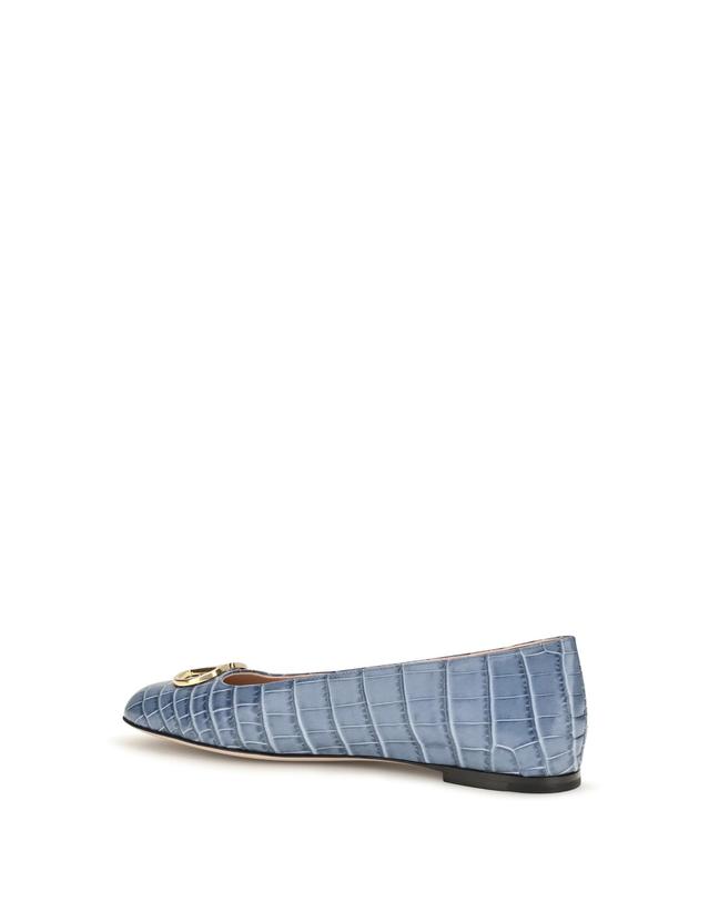발렌티노 가라바니 [해외직구][K68]valentino 9W2S0PI8LUR 4MA 여성 발레리나슈즈 플랫슈즈 단화 메리제인 VLogo Signature croc effect Ballerinas 착용컷