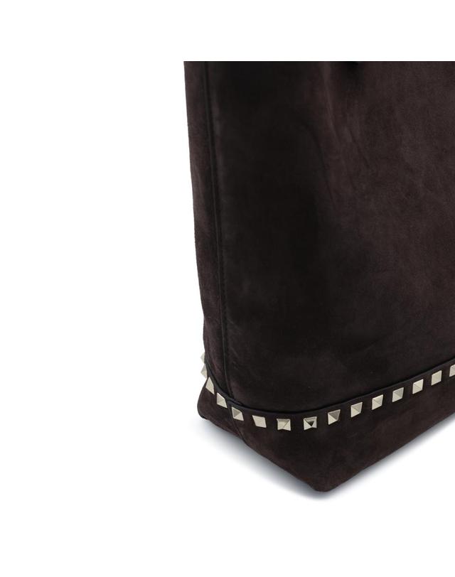 발렌티노 가라바니 [해외직구][Q11]valentino 9W2B0T74KQQ0TO 여성 가방 백 BROWN SUEDE ROCKSTUD TOTE 착용컷