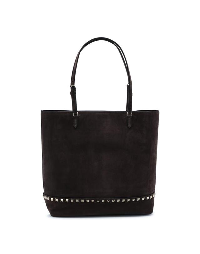 발렌티노 가라바니 [해외직구][Q11]valentino 9W2B0T74KQQ0TO 여성 가방 백 BROWN SUEDE ROCKSTUD TOTE 착용컷