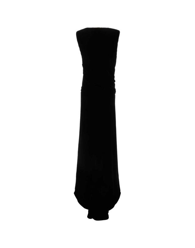 발렌티노 가라바니 [해외직구][X45]valentino 5B0VDKA54AT 0NO 여성 원피스 드레스 롱원피스 맥시원피스 Black velvet long dress 착용컷