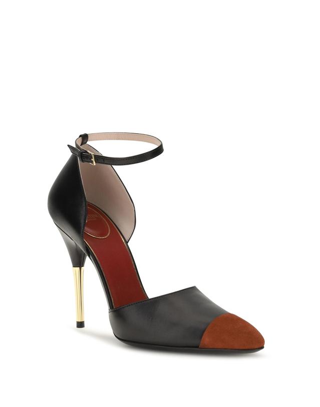 발렌티노 가라바니 [해외직구][K68]valentino 9W0S0QM1PEG 2UF 여성 펌프스 슬링백 하이힐 스트랩힐 Sinead DOrsay kid leather and suede Pumps 착용컷