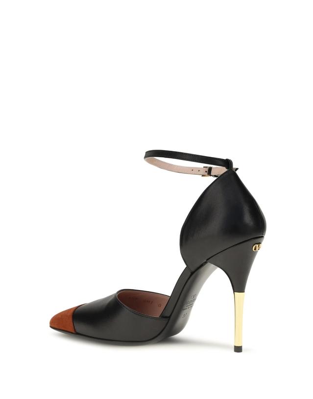 발렌티노 가라바니 [해외직구][K68]valentino 9W0S0QM1PEG 2UF 여성 펌프스 슬링백 하이힐 스트랩힐 Sinead DOrsay kid leather and suede Pumps 착용컷