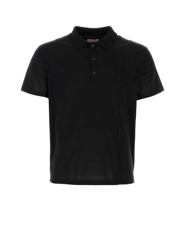 [해외] [발렌티노 가라바니] [X45]valentino 4V0MH03GA25 0NO 남성 폴로 피케셔츠 Black cotton polo shirt FH2TXX00344
