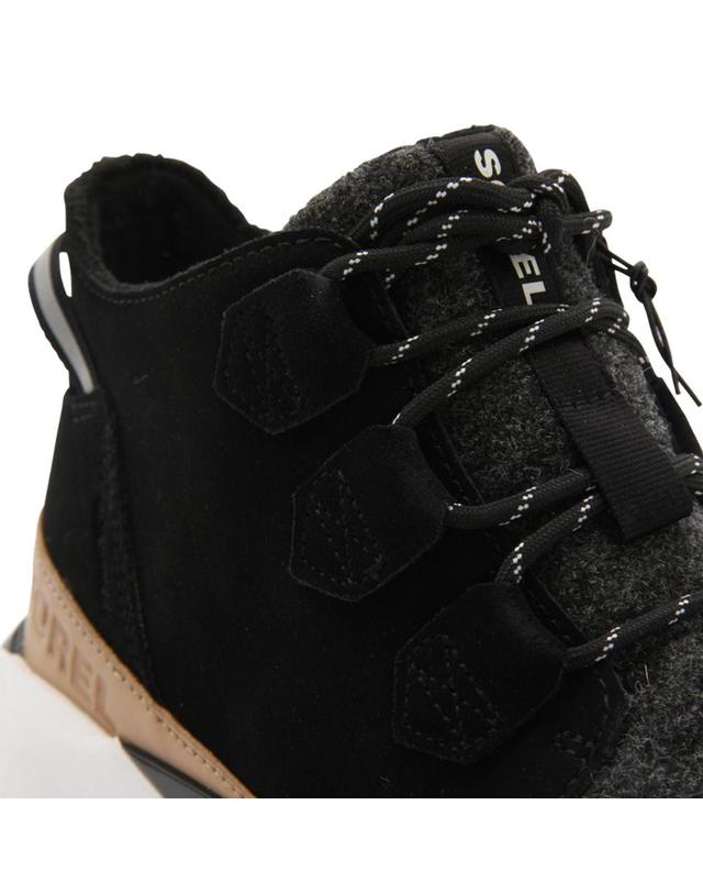소렐 [해외직구][B47]소렐 2058671010 여성 스니커즈 로우탑 BLACK AND SEA SALT LEATHER KINETIC IMPACT C WP SNEAKERS 착용컷