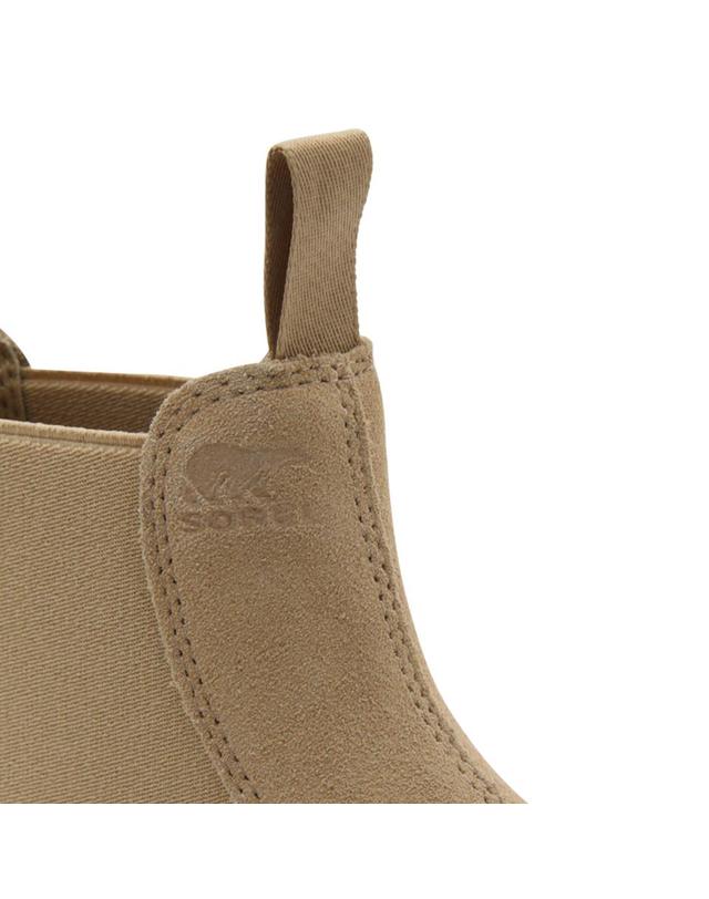 소렐 [해외직구][B47]소렐 2009101262 여성 앵클 롱 미디 부츠 BEIGE LEATHER CHELSEA BOOTS 착용컷