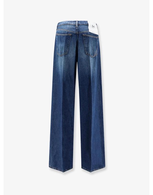 쓰리바이원 [해외직구][N85]3X1 31W43054 여성 트라우저 바지 팬츠 면바지 3X1 Flip Jean jeans in denim blue 착용컷