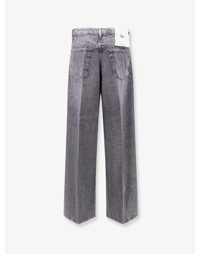 쓰리바이원 [해외직구][N85]3X1 31W43054 여성 트라우저 바지 팬츠 면바지 3X1 Flip Jean grey denim trousers 착용컷
