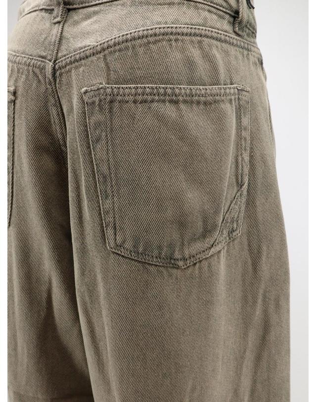 쓰리바이원 [해외직구][N85]3X1 31W14042 여성 트라우저 바지 팬츠 면바지 3X1 Washed out denim Skater trousers 착용컷