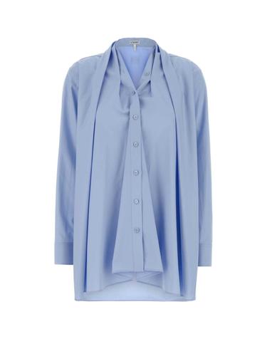 [해외직구][X45]로에베 S359Y05XGB SKYBLUE 여성 셔츠 남방 블라우스 Light blue poplin shirt