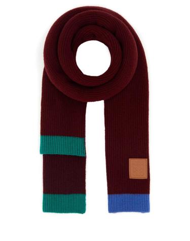 [해외직구][X45]로에베 FSA8S3SK01 GREREDMUL 여성 스카프 목도리 머플러 Burgundy wool scarf