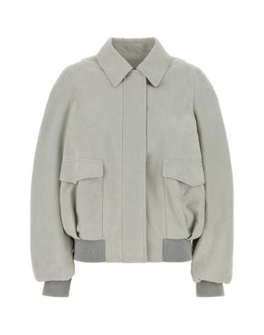[해외직구][X45]로에베 S540Y34L87 LIGHTGREY 여성 자켓 베스트 블레이저 봄버 데님 Chalk suede jacket