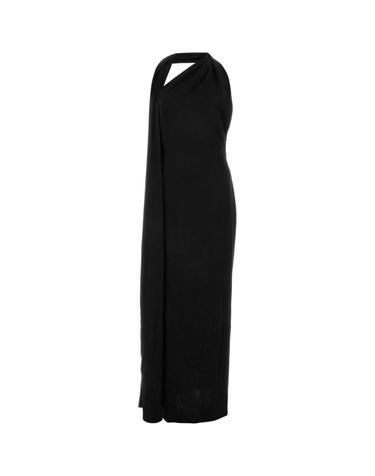 [해외직구][X45]로에베 S359Y09XB7 BLACK 여성 원피스 드레스 롱원피스 맥시원피스 Black satin long dress