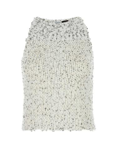 [해외직구][X45]로에베 S616Y55K26 WHITE 여성 셔츠 남방 반팔 긴팔 블라우스 Embellished cotton blend Paula s Ibiza top