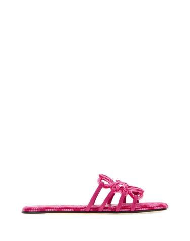 [해외직구][X45]로에베 LPEA465X11 ORCHID 여성 샌들 슬리퍼 샌들힐 플립플랍 샌들힐 Pink canvas Paula s Ibiza Petal Anagram slippers