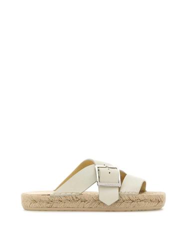 [해외직구][X45]로에베 L616283X28 WHITE 여성 에스파드류 단화 로퍼 White leather Paula s Ibiza Petal slippers