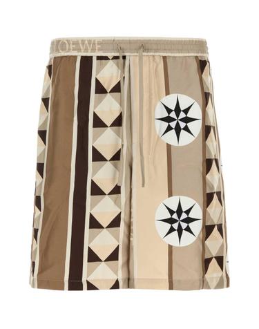 [해외직구][X45]로에베 H616Y1AX23 BEIGEMULTICOLOR 남성 반바지 버뮤다팬츠 숏팬츠 쇼츠 Printed silk Paula s Ibiza bermuda shorts