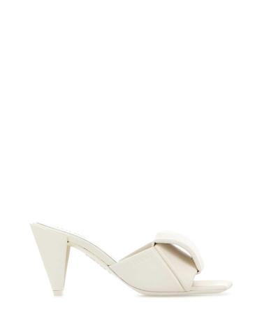 [해외직구][X45]로에베 L815465XBE WHITE 여성 샌들 슬리퍼 샌들힐 플립플랍 샌들힐 White nappa leather Origami mules
