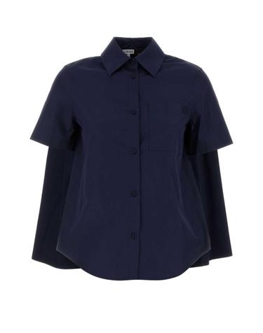 [해외직구][X45]로에베 S616Y05X68 NAVYBLUE 여성 셔츠 남방 블라우스 Navy blue poplin Paula s Ibiza shirt