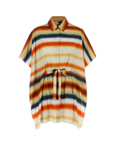 [해외직구][X45]로에베 S616Y09XCL ORANGEMULTICOLOR 여성 원피스 롱 미디 미니 드레스 Printed poplin Paula s Ibiza caftan