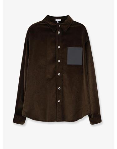 [해외직구][N85]로에베 H526Y05WIV 남성 셔츠 남방 LOEWE Corduroy shirt with leather pocket