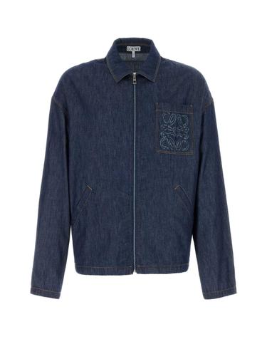 [해외직구][X45]로에베 H526Y50X34 DENIMBLUE 남성 블레이저 봄버 캐주얼자켓 Blue denim jacket