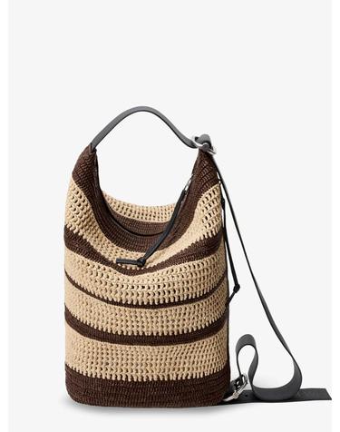 [해외직구][N85]로에베 BB22LBMX04 남성 크로스백 버킷백 가방 LOEWE Paulas Ibiza Raffia Bucket Bag