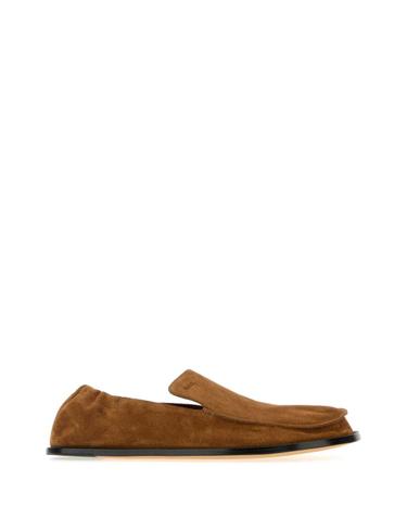 [해외직구][X45]로에베 MLFL290X01 CHOCOLATE 남성 로퍼 페니 테슬 드라이빙 옥스퍼드 드레스슈즈 Camel suede Flex loafers