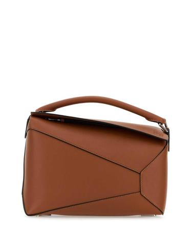 [해외직구][X45]로에베 A510P49X14 TAN 여성 토트백 쇼퍼백 탑핸들백 핸드백 Brown leather Puzzle Edge handbag