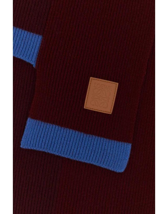 로에베 [해외직구][X45]로에베 FSA8S3SK01 GREREDMUL 여성 스카프 목도리 머플러 Burgundy wool scarf 착용컷