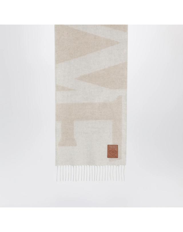 로에베 [해외직구][T56]로에베 FSA3SS1W04DWS Beige 여성 스카프 머플러 착용컷