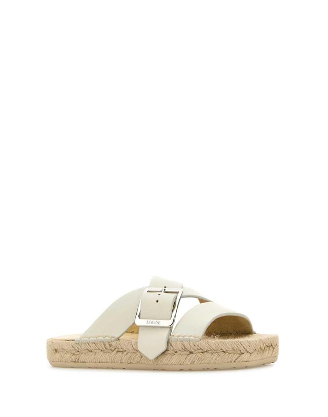 로에베 [해외직구][X45]로에베 L616283X28 WHITE 여성 에스파드류 단화 로퍼 White leather Paula s Ibiza Petal slippers 착용컷