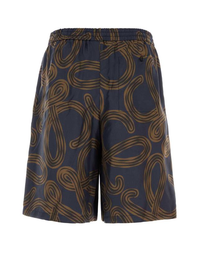 로에베 [해외직구][X45]로에베 H616Y1AX30 NAVYBROWN 남성 반바지 버뮤다팬츠 숏팬츠 쇼츠 Printed silk Paula s Ibiza bermuda shorts 착용컷
