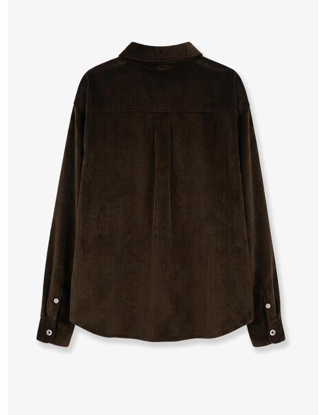 로에베 [해외직구][N85]로에베 H526Y05WIV 남성 셔츠 남방 LOEWE Corduroy shirt with leather pocket 착용컷