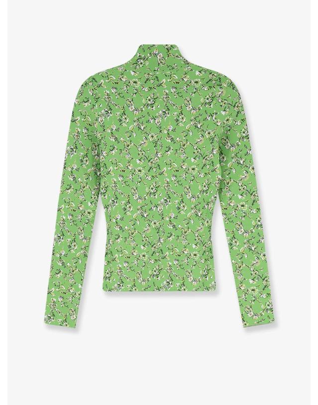 로에베 [해외직구][N85]로에베 S540Y14KI4 여성 티셔츠 민소매 긴소매 탑 LOEWE Viscose blend top with floral motif 착용컷