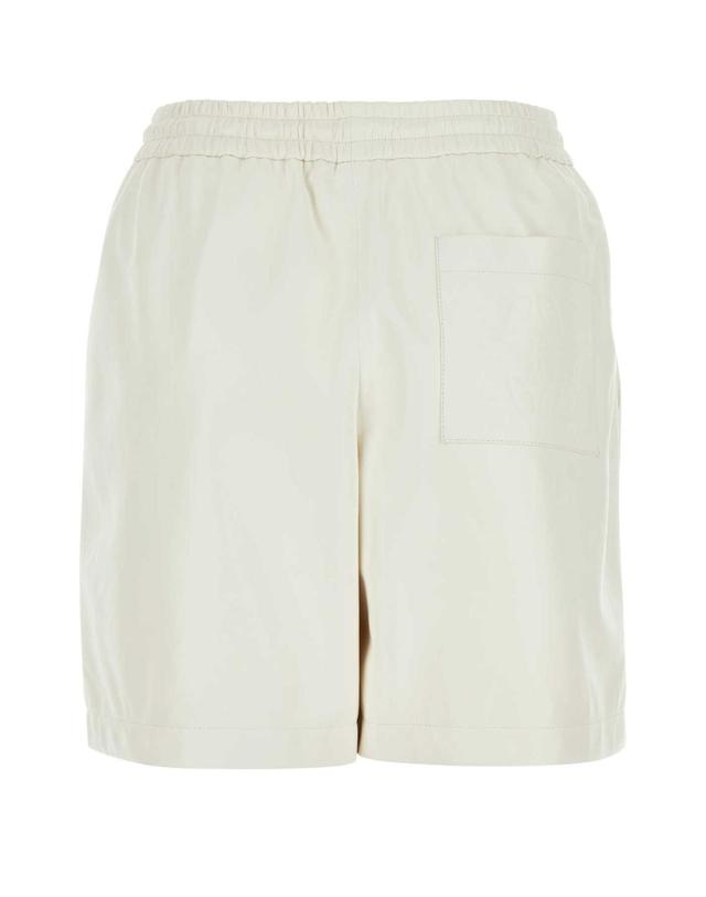 로에베 [해외직구][X45]로에베 S359Y54L14 WHITE 여성 반바지 버뮤다팬츠 숏팬츠 쇼츠 White leather shorts 착용컷