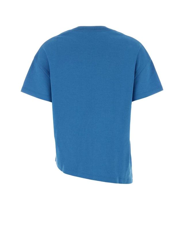 로에베 [해외직구][X45]로에베 S540Y22X59 BLUE 여성 티셔츠 민소매 탑 나시 Light blue cotton blend t shirt 착용컷