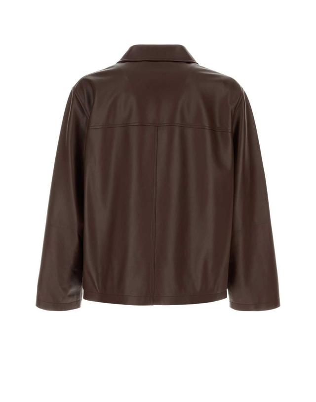 로에베 [해외직구][X45]로에베 H526Y19LAZ DARKCHOCOLATE 남성 데님 패딩 베스트 다운 블레이저 봄버 Chocolate leather jacket 착용컷