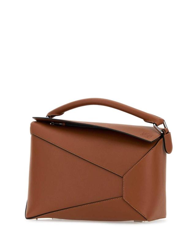 로에베 [해외직구][X45]로에베 A510P49X14 TAN 여성 토트백 쇼퍼백 탑핸들백 핸드백 Brown leather Puzzle Edge handbag 착용컷