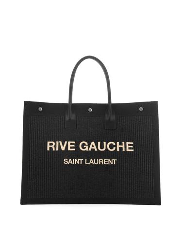 [해외직구][X45]생로랑 5094152M21E 1050 남성 토트백 쇼퍼백 크로스백 Black rafia and canvas Rive Gauche shopping bag