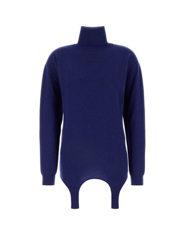 [해외직구][X45]생로랑 806969YALL2 4069 여성 스웨터 니트 가디건 Electric blue cashmere sweater