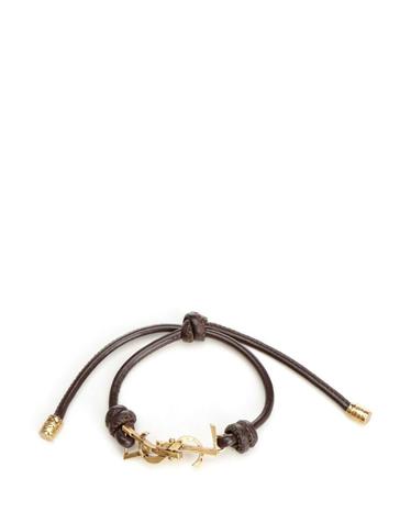 [해외직구][A94]생로랑 861459AAD2P2596 남성 주얼리 악세사리 SAINT LAURENT SAINT LAURENT Cassandre Leather Bracelet