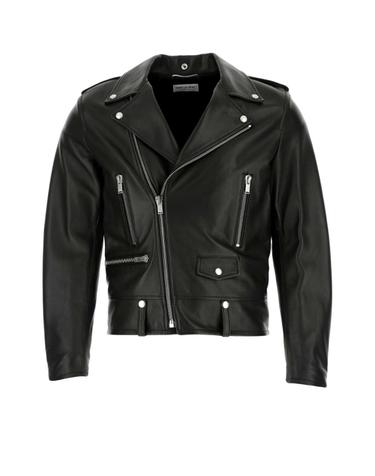 [해외직구][X45]생로랑 484284Y5YA2 1000 남성 데님 패딩 베스트 다운 블레이저 봄버 Black leather jacket