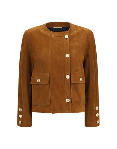 [해외직구][K68]생로랑 876897YCUM2 2705 여성 자켓 베스트 봄버 파카 베스트 블레이저 Short suede Jacket with buttons