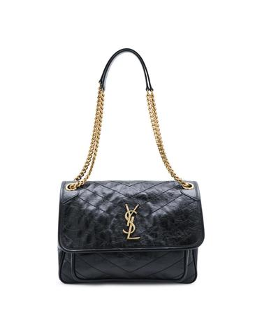 [해외직구][B47]생로랑 6331840EN071000 여성 숄더백 버킷백 호보백 가방 BLACK LEATHJER NIKI SHOULDER BAG