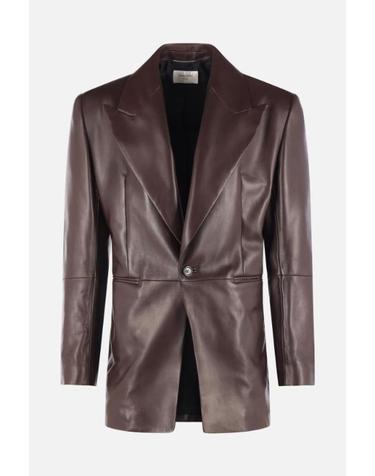 [해외직구][E32]생로랑 A0038GY5OA22820 남성 레더자켓 무스탕 가죽자켓 SAINT LAURENT single breasted jacket in leather