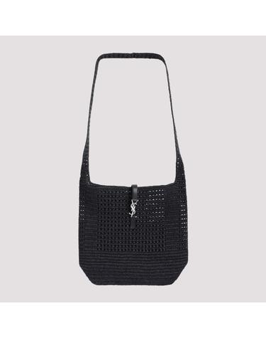 [해외직구][D14]생로랑 778827GAAEN 1000 NERO 여성 숄더백 호보백 크로스백 Saint Laurent Raffia Hobo Bag